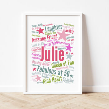 Personalised Word Art Print 'Any Words', 8 of 12