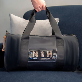 Pvc Kit Bag With Personalised Black Satin Liner, 5 of 5