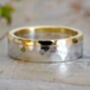 18ct Yellow Gold And Sterling Silver Wedding Band, thumbnail 1 of 4