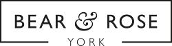 Bear & Rose - York logo - black and white. 
