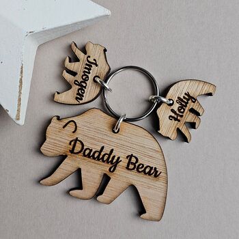 Personalised 'Daddy Bear' Keyring, 2 of 4
