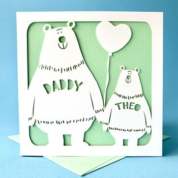 Cute Bears Personalised Father's Day Card, 2 of 5