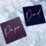 Father's Day Personalised Square Leather Coasters, thumbnail 2 of 6