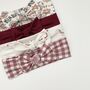 Mulberry Gingham Bow Headband, thumbnail 2 of 3