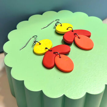 Petals Colour Block Earrings, 5 of 5