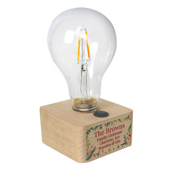 Personalised Christmas Foliage LED Bulb Table Lamp, 6 of 6