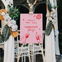 Personalised Pink Doodle Engagement Sign, thumbnail 1 of 2