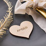 Wooden Heart Wedding Place Setting, thumbnail 2 of 4