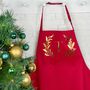 Personalised Festive Red Christmas Apron, thumbnail 1 of 2