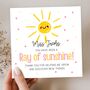 Sunshine Thank You Teacher Card, Key Worker Appreciation End Of Term Gift, thumbnail 1 of 3
