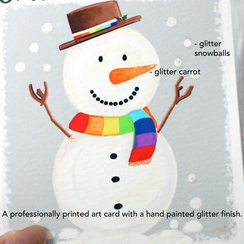 'Let It Snow' Snowman Christmas Card, 5 of 6