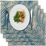 Set Of Four Blue Printed Table Placemats Washable, thumbnail 3 of 6