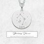 Personalised Libra Constellation Necklace In Silver, thumbnail 3 of 11