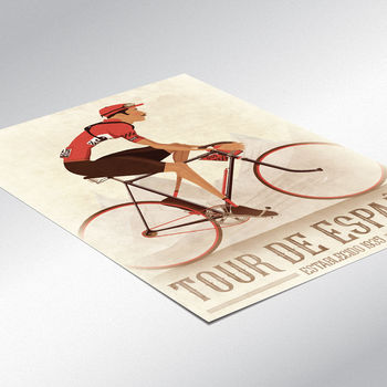 Vintage Style Cyclist Bike Poster, 7 of 9