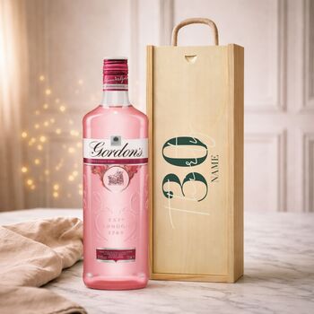 Personalised 30th Birthday Gin Gift Set With Custom Lid, 3 of 11