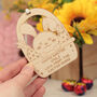 Easter Bunny Basket Hanging Tag Decoration, thumbnail 1 of 4