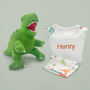 T Rex Dinosaur Soft Toy And Personalised Pyjamas, thumbnail 1 of 8