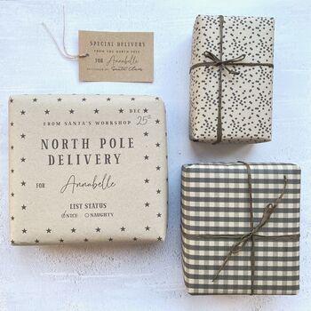 North Pole Personalised Paper Fibre Wrapping Paper, 8 of 12