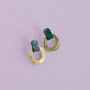 Handcrafted Brass And Acrylic Stud Earrings, thumbnail 4 of 8