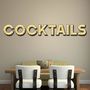 Cocktails Light Up Letters Effect Wall Sticker, thumbnail 1 of 3