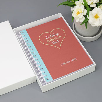 Personalised Birthday And Address Book With Heart, 2 of 10