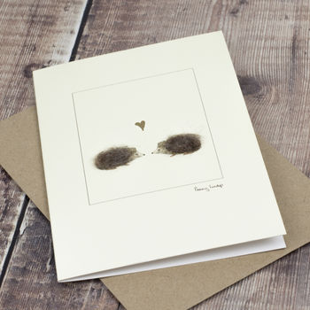 Hedgehogs In Love Card, 3 of 3