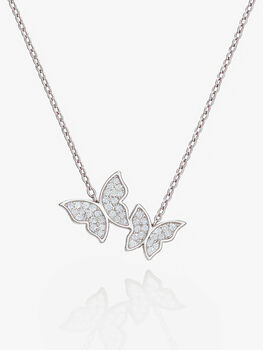 Women's Silver Butterfly Pendant Necklace, Symbol Of Transformation And Luck, Everyday Layering Jewellery, 2 of 5