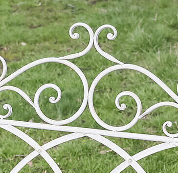 Rose Hill Ornate White Folding Garden Bench By Dibor ...