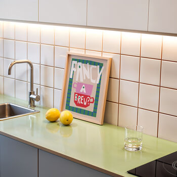 Fancy A Brew Kitchen Wall Art Print, 4 of 8