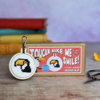 Toucan Make Me Smile! Mini Matchbox Cross Stitch Kit, 5 of 7