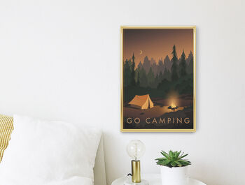 Go Camping Travel Poster Art Print, 3 of 8