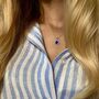 September Birthstone Sapphire Crystal Necklace, Birthday Gift For Her, thumbnail 2 of 9