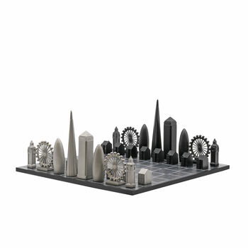 Stainless Steel Skyline Chess Set – London Edition, 4 of 9