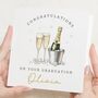 Personalised Champagne Graduation Card For Her, thumbnail 1 of 7