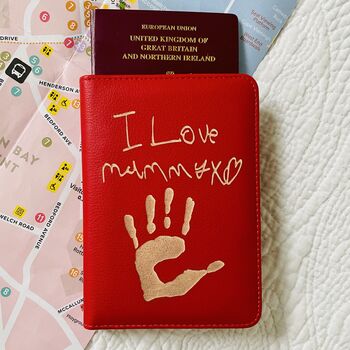 Passport Holder Engraved With Child's Drawing, 5 of 9