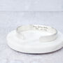 Personalised Wide Silver Handwritten Message Bangle, thumbnail 3 of 4