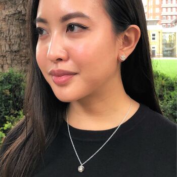 Silver Caged White Pearl Necklace, 3 of 7