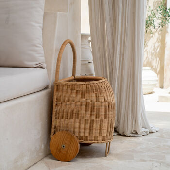 Freebird Rattan Wheeled Basket, 4 of 8