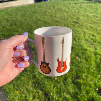Ceramic Mug With Guitars, 2 of 3