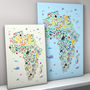 Animal Map Of Africa Childrens Print, thumbnail 2 of 6