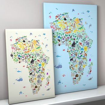 Animal Map Of Africa Childrens Print, 2 of 6