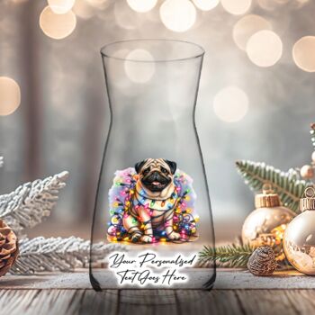 Personalised Pug In Christmas Lights, 7 of 9