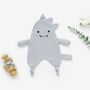 Bunny Bear Dinosaur Organic Cotton Baby Comforter, thumbnail 6 of 7