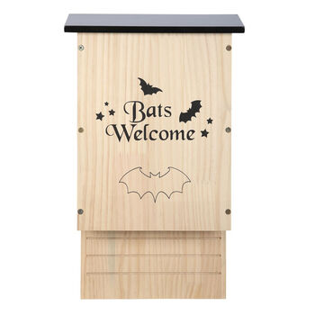 Wooden Bat Box Wildlife House Gift For Gardeners, 2 of 5