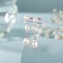 Sterling Silver Irregular Shaped Freshwater Pearl Trio Drop Hook Earrings, thumbnail 2 of 12