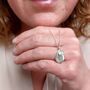 March Birthflower Birthstone Sterling Silver Necklace, thumbnail 1 of 9