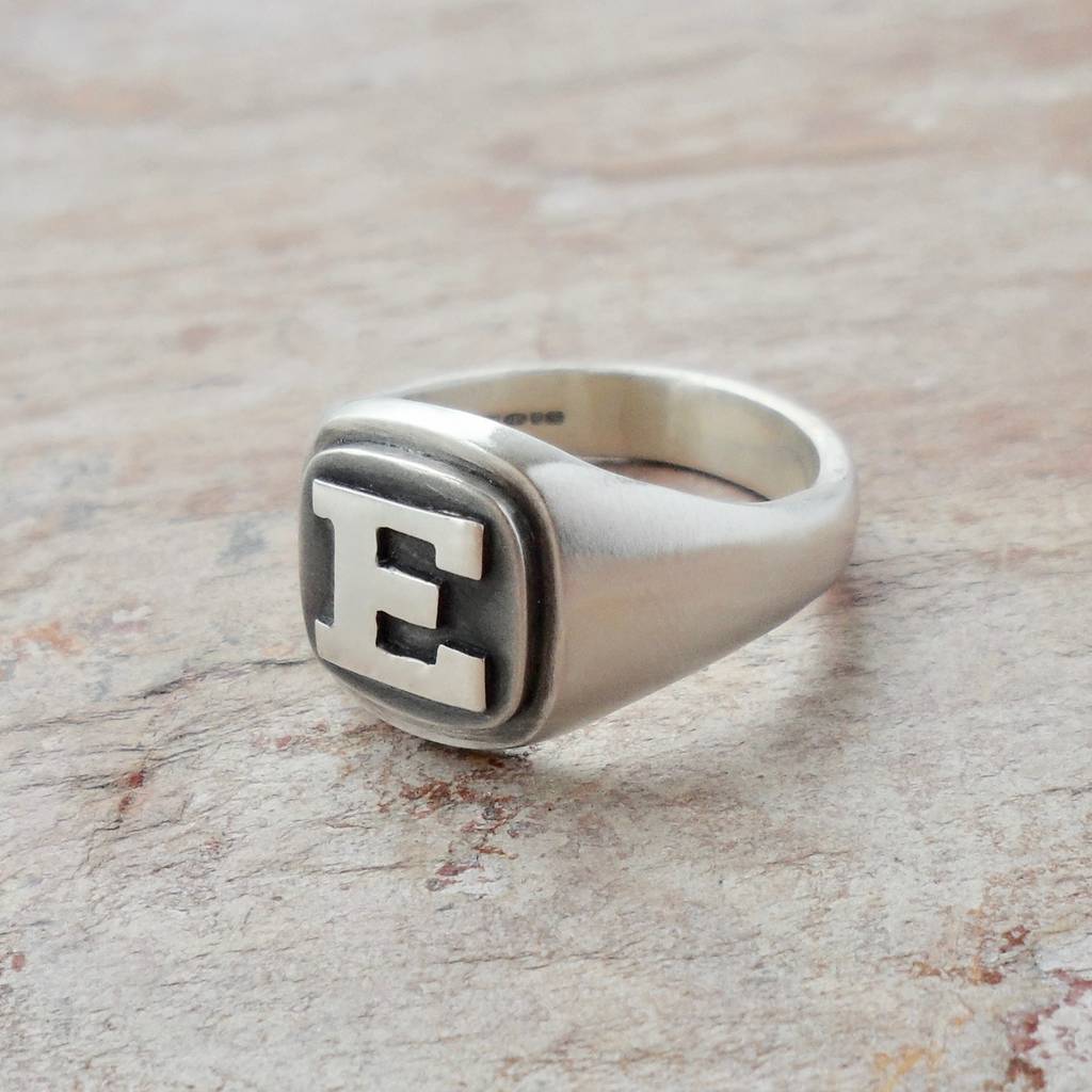 Personalised Initial Silver College Ring, 1 of 6