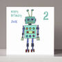 Personalised Robot Boy's Birthday Card, thumbnail 1 of 2