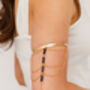 Bohemian Chunky Gold Plated Upper Arm Cuff, thumbnail 9 of 11