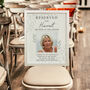 Personalised 'Reserved For' Memorial Photo Wedding Seat Sign White Frame, thumbnail 3 of 4